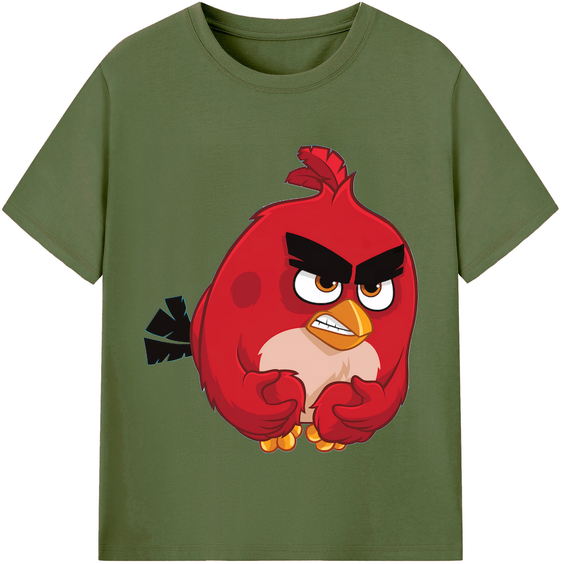 （画像用） Angry Birds アングリーバード 綿100％半袖Tシャツ（フロントプリント）